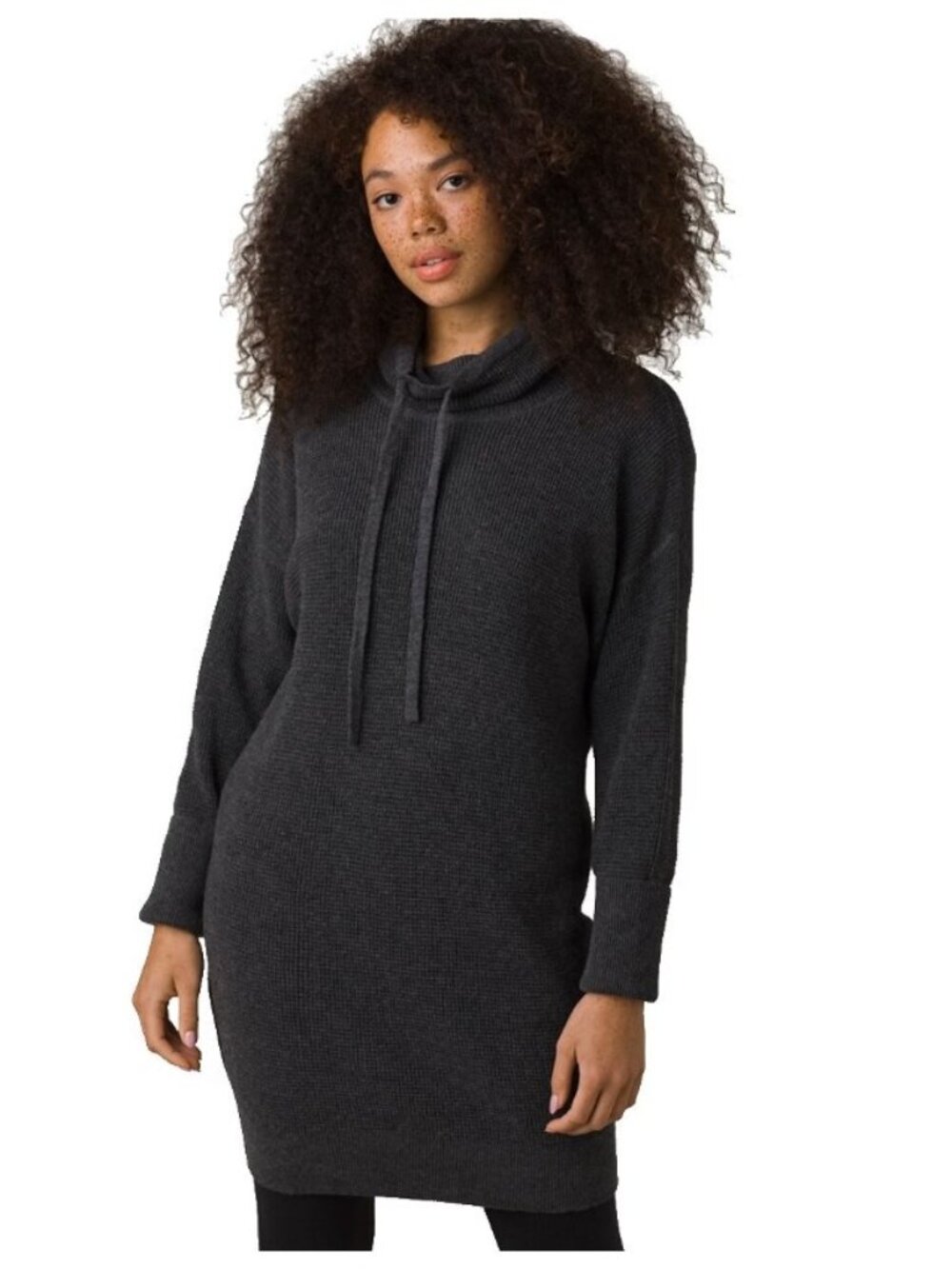 Prana Milani Waffle Knit Long Sleeve Sweater Dress sz S